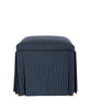 Sam Pleated Ottoman, Hampton Zinc