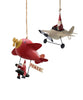 Aviator Santa Ornaments