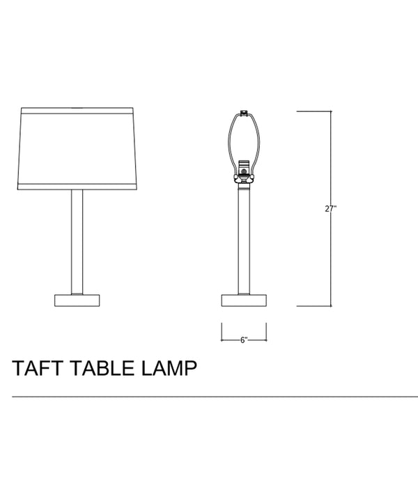 Taft Table Lamp, Bronze