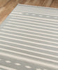 Theo Stripe Flat Weave Rug, Grey