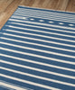 Theo Stripe Flat Weave Rug, Indigo