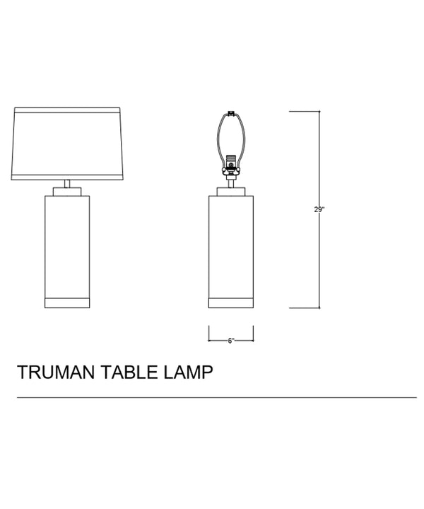 Truman Table Lamp, Navy