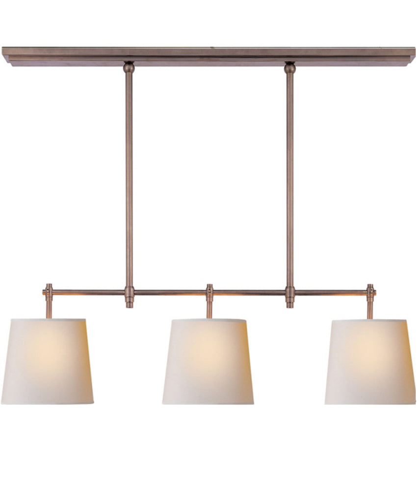 Bryant Small Billiard 3-Light Pendant, Antique Nickel