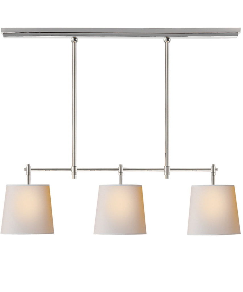 Bryant Small Billiard 3-Light Pendant, Polished Nickel