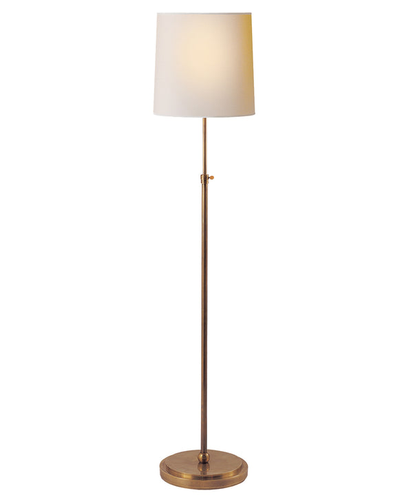 Bryant Adjustable Floor Lamp, Antique Brass