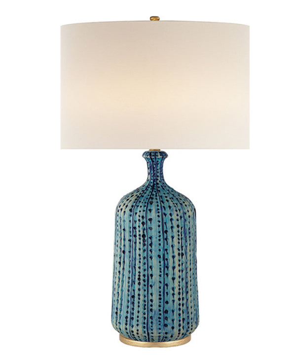 Culloden Table Lamp, Pebbled Aquamarine