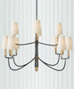 Large Farlane Chandelier, Antique Brass & Bronze