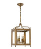 Small Greggory Hanging Lantern, Antique Brass