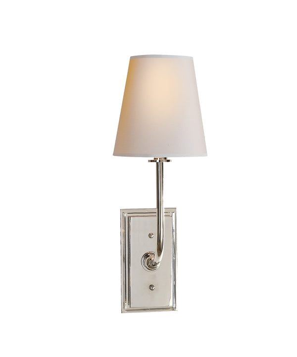 Hulton Single Wall Sconce, Polished Nickel