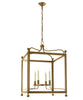Large Greggory Hanging Lantern, Antique Brass