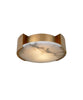 Melange Small Flush Mount Lamp, Antique-Burnished Brass with Alabaster