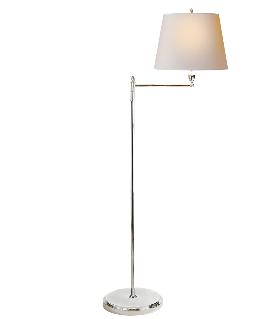 Paulo Floor Lamp, Polished Nickel