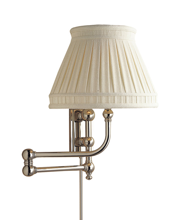 Pimlico Double Swing Arm Wall Light, Polished Nickel