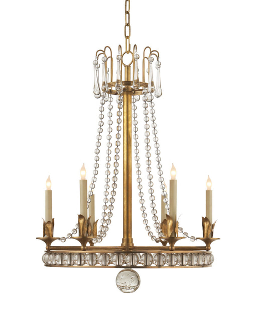 Regency Style Chandelier, Antique Brass