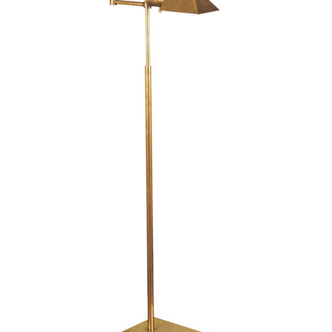 Studio Swing Arm Floor Lamp, Antique Brass