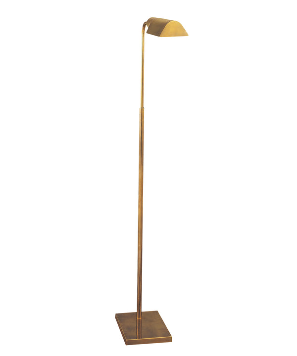 Studio Adjustable Floor Lamp, Antique Brass