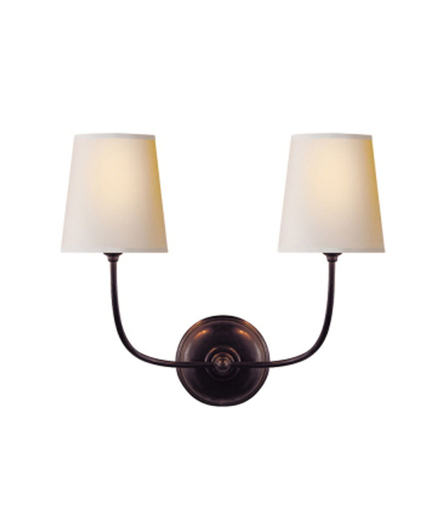 Vendome Double Wall Sconce, Bronze