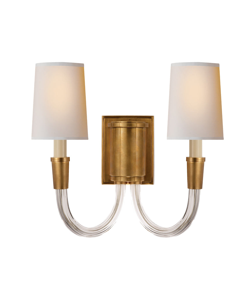 Vivian Double Sconce, Antique Brass