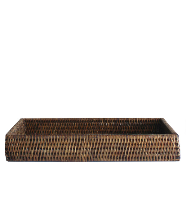 Woven Valet Tray, Brown