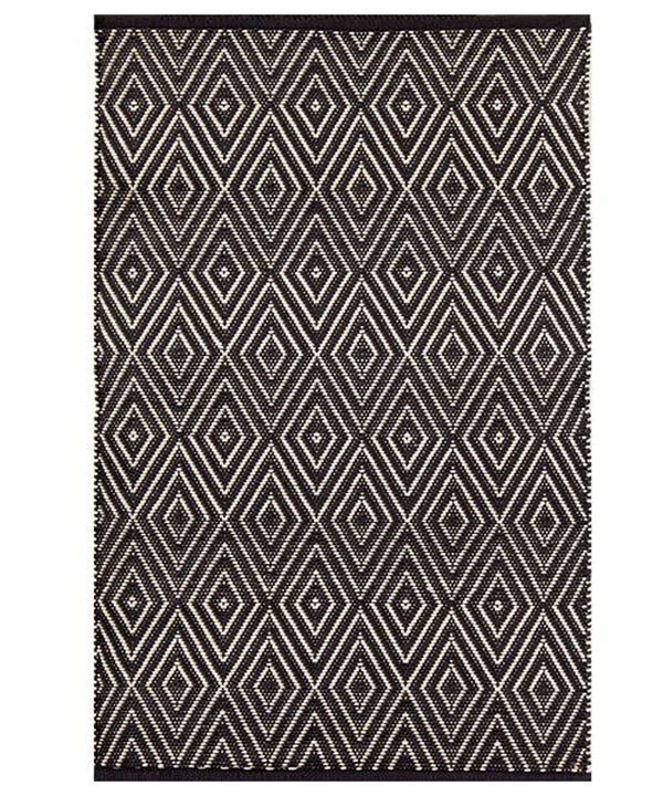 Cape May Diamond Indoor/Outdoor Rug, Black