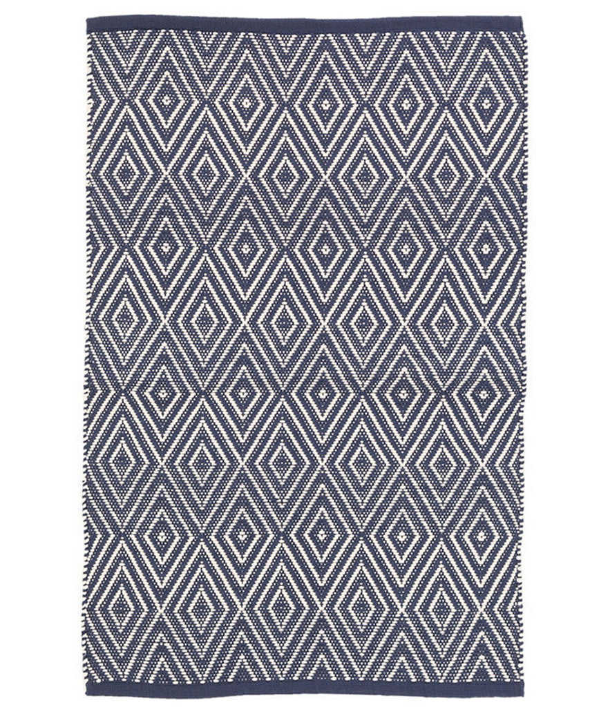 Cape May Diamond Indoor/Outdoor Rug, Navy
