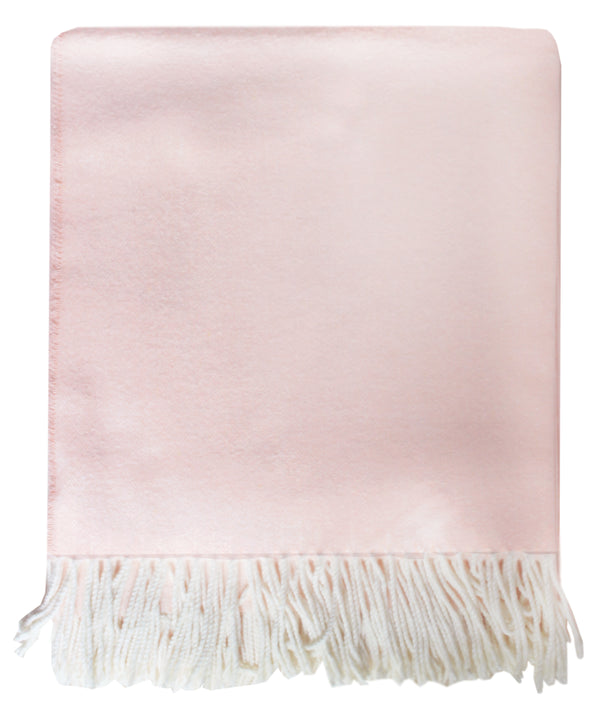 Italian Herringbone Throw Blanket, Blush