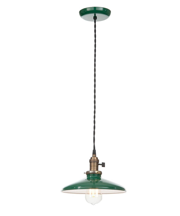 Vintage Style Edison Industrial Pendant Lamp, Emerald Green