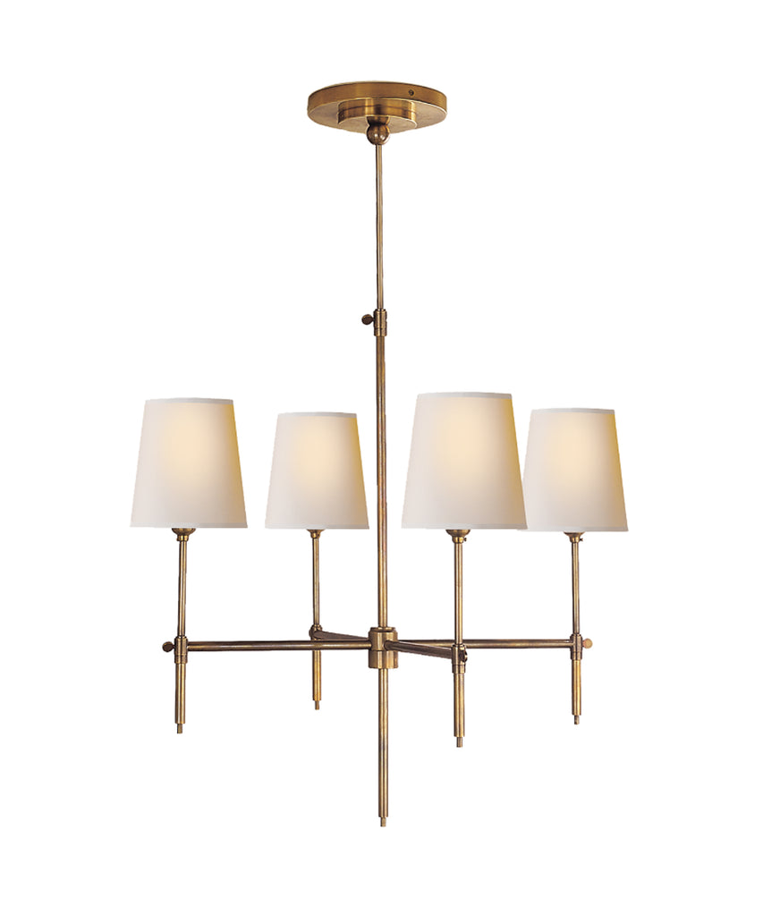 Small Bryant Chandelier, Antique Brass