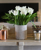 Burlap Wrapped Glass Vase, White Wash