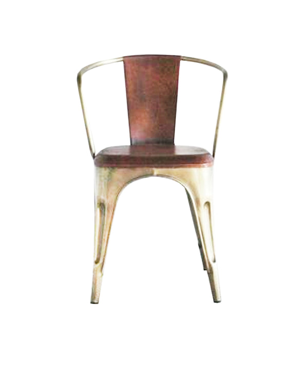 Leather & Brass Chair