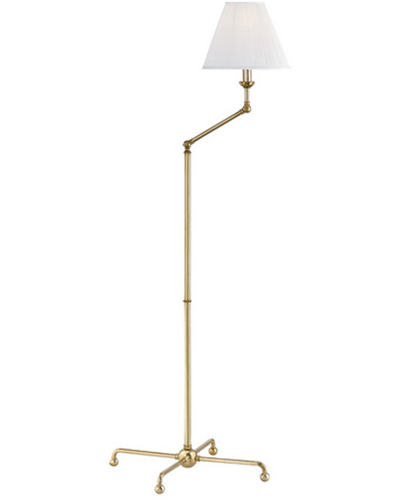 Classic No. 1 Adjustable Floor Lamp, Aged Brass