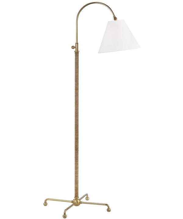 Curves No. 1 Adjustable Floor Lamp, Aged Brass
