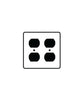 Philadelphia Switch & Outlet Plate, Unlacquered Brass