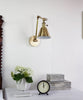 Jefferson Double Arm Wall Sconce, Antique Brass