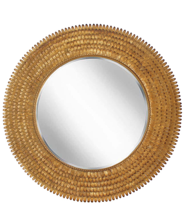 Gold Feather Mirror