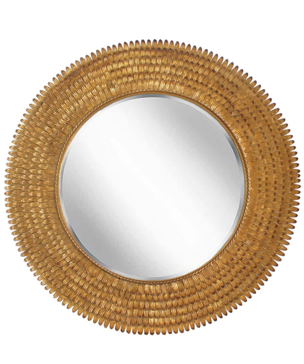 Gold Feather Mirror