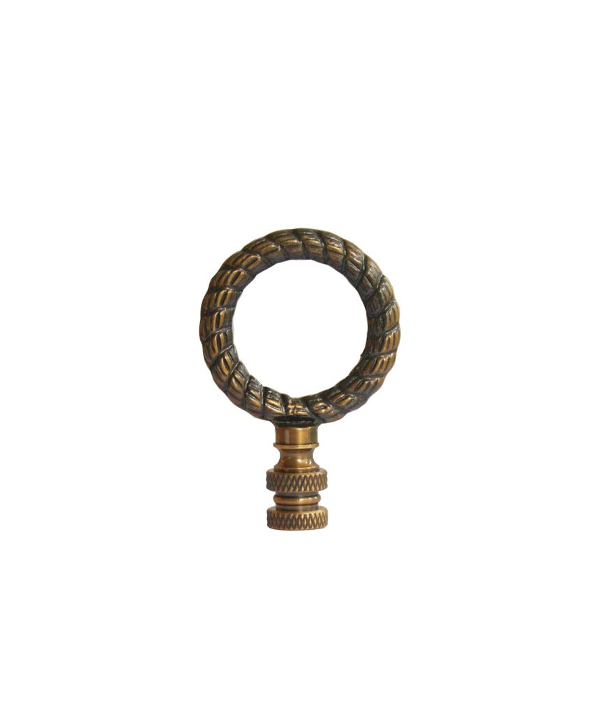 Antiqued Brass Ring Finial