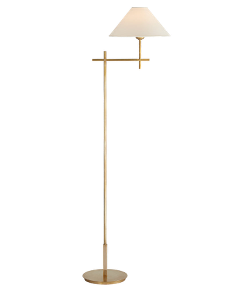 Hackney Floor Lamp, Antique Brass