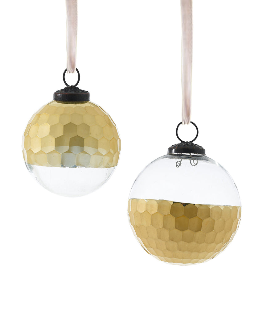 Hammered Gold Glass Ornament