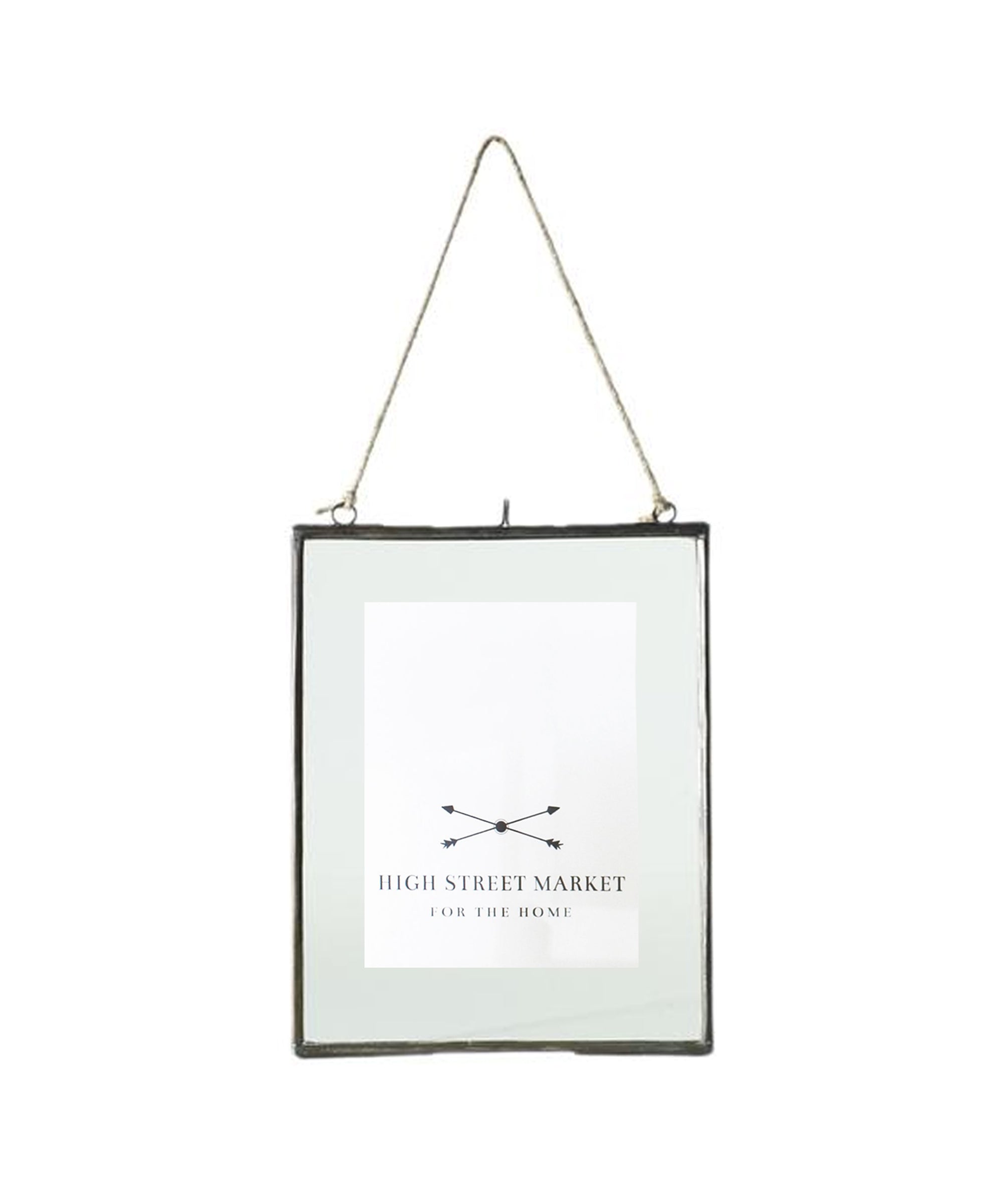 Hanging Double Sided Glass Picture Frame High Street Market