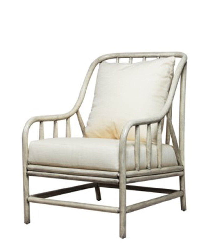 Harris Rattan Lounge Chair, Ivory