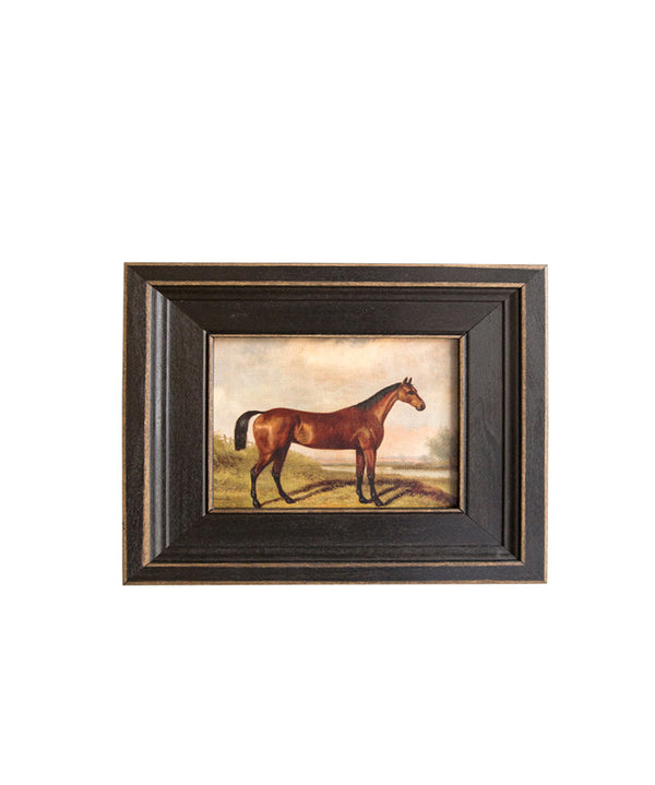 Framed Racehorse Painting
