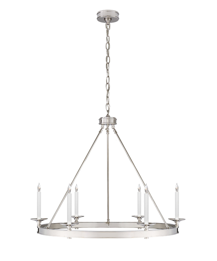 Launceton Ring Chandelier, Polished Nickel