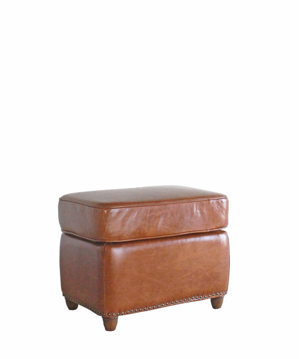 Benjamin Leather Ottoman