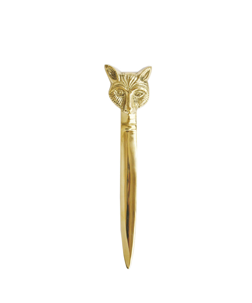 Brass Fox Letter Opener