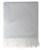 Italian Herringbone Throw Blanket, Light Gray