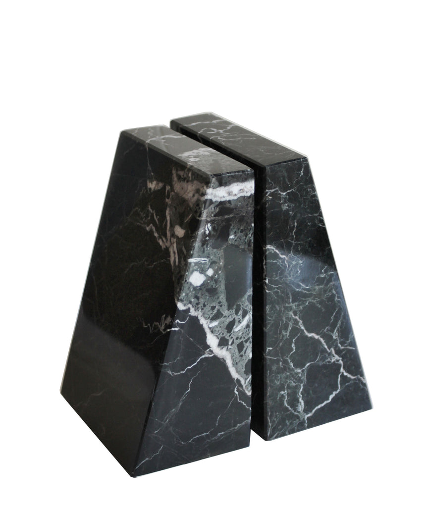 Pair of Black Marble Bookends