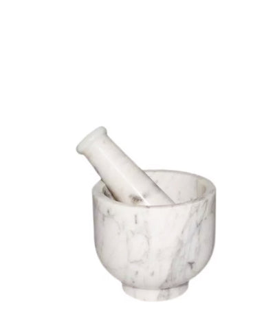 White Marble Mortar & Pestle Set