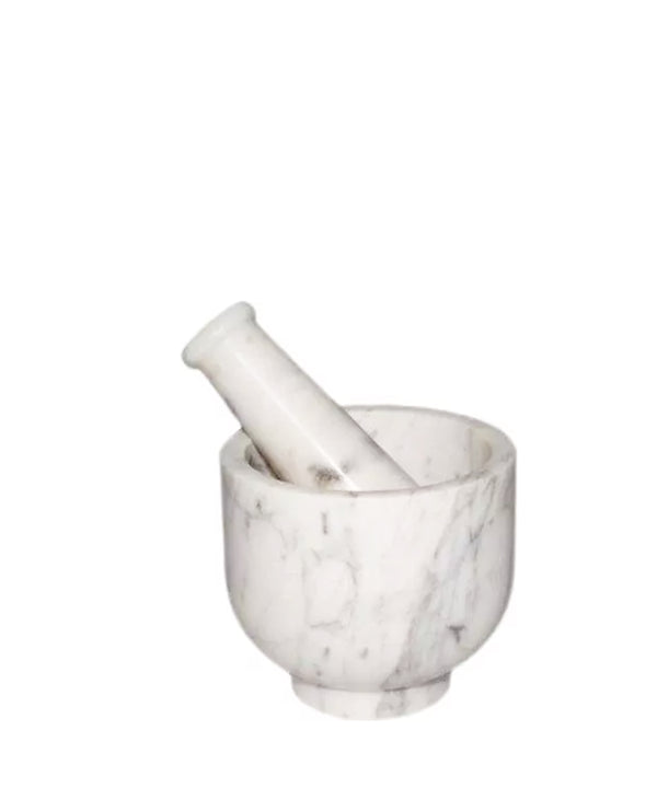 White Marble Mortar & Pestle Set