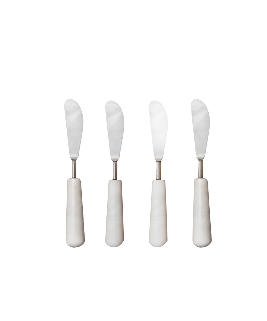 White Marble Spreaders, Set of 4